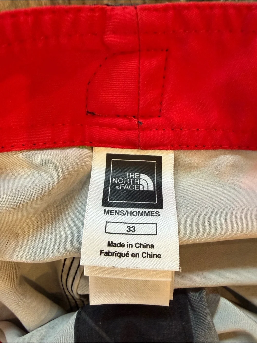 The North Face Men's Red, Black & Gray Plaid Swim Board Shorts